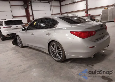 2014 Infiniti Q50 Hybrid Premium/Sport z USA, uszkodzony, nr VIN JN1AV7AR1EM703282